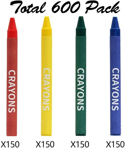 Vista 7 de Madisi Paquete de crayones a granel, tamaño regular, 4 colores, 150 paquetes, 600