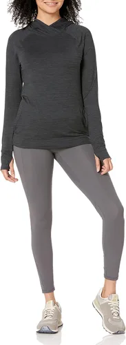 Vista 4 de Tienda Essentials Sudadera con capucha para mujer Brushed Tech Stretch Popover (disponible en tallas extragrandes)