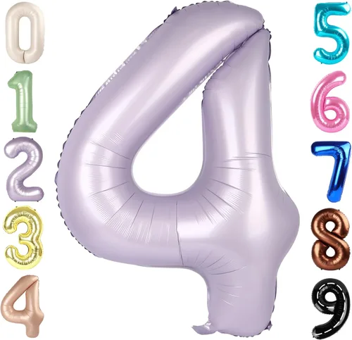 Vista 342 de Globos con números de 40 pulgadas, color negro, para decoraciones de cumpleaños de 10 a 100 años Jumbo 40In & Vibrant Color, With Hanging Holes