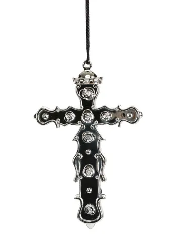 Vista 3 de Accesorio de Disfraz Colgante de Cruz Negra Religiosa Multicolor