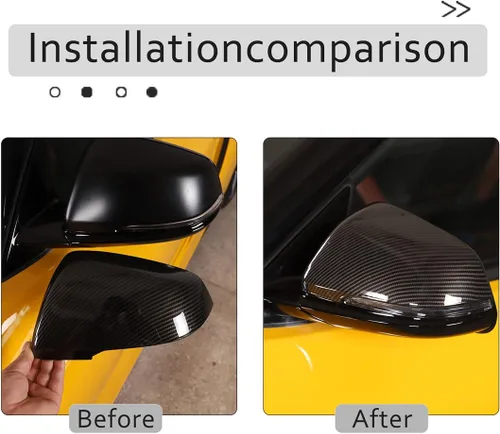 Vista 6 de Tapa para espejo retrovisor de puerta, cubierta para espejo retrovisor exterior, tapa protectora para espejo retrovisor de puerta automática