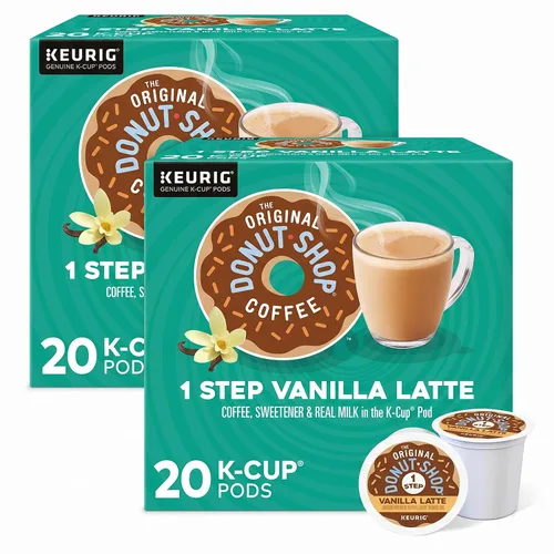 Vista 25 de The Original Donut Shop - Cápsulas de Caramel Latte para Single-Serve Keurig K-Cup, café saborizado, 20