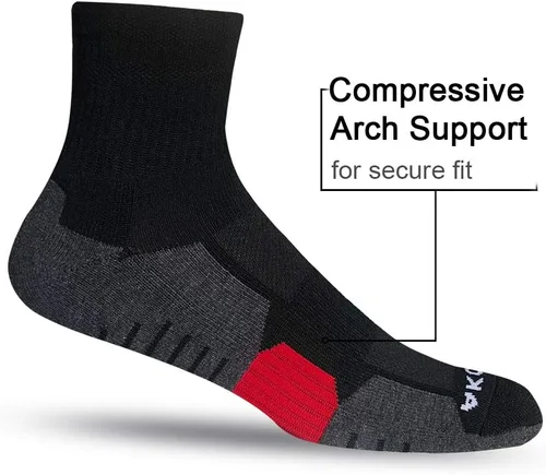 Vista 3 de AKOENY Calcetines tobilleros atléticos para correr para hombre (6 pares)