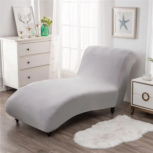 Vista 10 de Funda elástica para tumbona, funda elástica para silla de lujo, para sala de estar, muebles de interior, fundas para tumbona ultra suaves y lavables