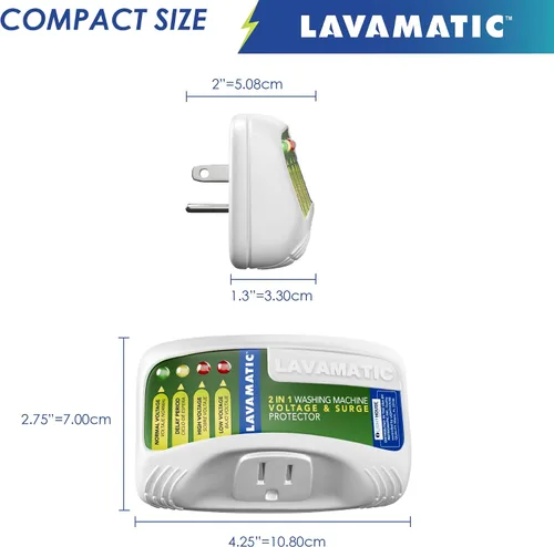 Vista 9 de Protector de voltaje y sobretensiones 2 en 1 para lavadora (paquete de 2) Protects refrigerators Up to 27 cu. ft. against high and low voltage