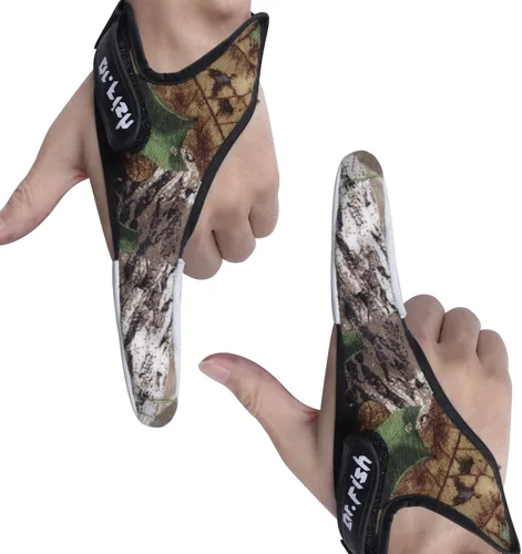 Vista 8 de Dr.Fish 2 Piezas Guantes de Pesca Casting 2 Dedos Índice Protector de Dedo Anti-Corte Agua Salada Trolling Surf Pesca Línea Trenzada Antideslizante