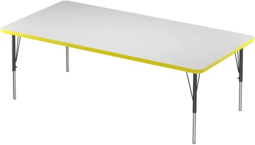 Vista 22 de Correll - Mesa rectangular de 24 x 36 pulgadas, mesa de actividades superior de borrado en seco, altura ajustable (19 a 29), laminado de alta