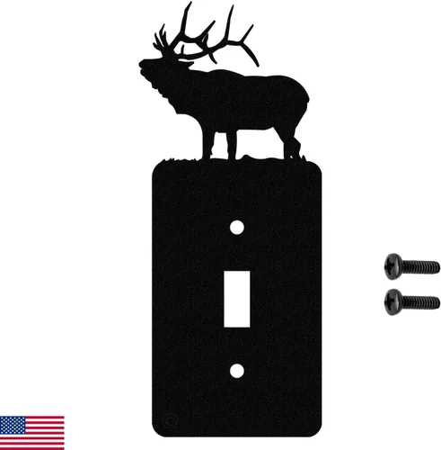 Vista 14 de Solitary Elk - Placa de pared dúplex individual (potencia única, negro)