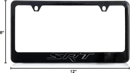 Vista 6 de Dodge SRT - Marco de matrícula de metal sólido negro