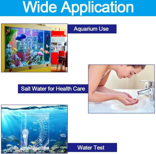 Vista 7 de Abnaok Probador de salinidad, prueba de gravedad específica del mar para pecera estanque agua salada agua dulce, hidrómetro automático preciso