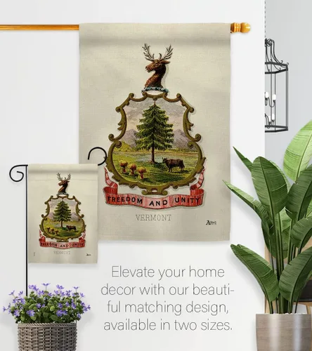 Vista 8 de Escudo de armas Vermont House Flag – Paquete de Estados Americanos, Estados Unidos, Territorios Americanos, República, País, Área Particular