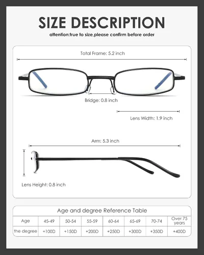 Vista 4 de Lentes de lectura delgados para bolígrafo, lectores de bolsillo delgados con estuche de clip para bolígrafo, mini lectores ligeros con luz azul