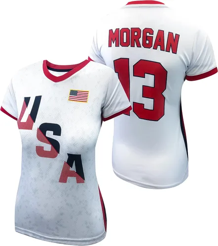 Vista 4 de Icon Sports USWNTPA Players Assn T-Shirt - Women’s Jersey Inspired Game Day Shirt Official Olympic Soccer Team Tee Top