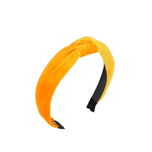 Vista 5 de Motique Accessories Diademas anudadas de terciopelo marrón para mujer