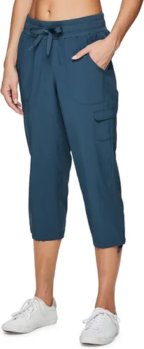 Vista 7 de RBX - Pantalón capri deportivo con cordón,ligero, con bolsillos y estilo cargo, para mujer