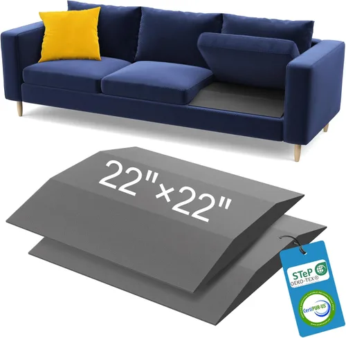 Vista 16 de Soporte de cojín de sofá para asiento caído, 20 x 20 x 2 pulgadas, espuma