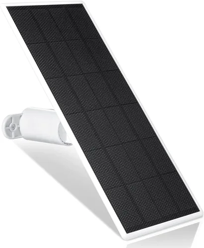 Vista 9 de Wasserstein Panel solar de alta calidad, cargador de panel solar para Google Nest Cam exterior o interior, batería - 3.5 W de energía solar - Hecho