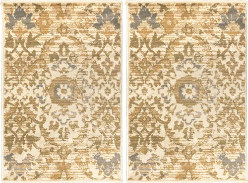 Vista 17 de SUPERIOR Folk Diamond - Alfombra rústica ecléctica bohemia para interiores, 3 x 5 pies, color rojo