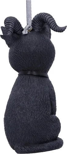 Vista 3 de Nemesis Now Cult Cuties Pawzuph - Adorno colgante de 3.9 in, resina, negro, adorable gato con cuernos, gato con cuernos, fundido en la mejor resina