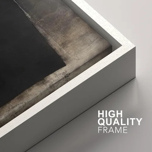 Vista 347 de SIGNFORD - Set de obras de arte en lienzo enmarcado para pared, ilustraciones abstractas de neblina del desierto en tonos neutros beige y marrón