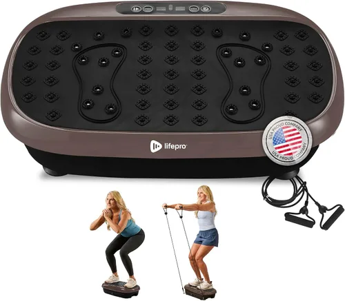 Vista 16 de Lifepro HexaPlate Lite Vibration Plate Exercise Machine — Magnetic Acupoints, 99 Speeds & 10 Presets Vibration Platform Machine with Resistance