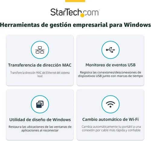 Vista 6 de StarTech - Base universal USB-C triple 4K, MacBook Pro Air y Windows, HDMI