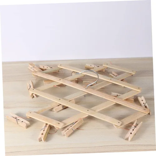 Vista 9 de Zerodeko Estante de secado de ropa multiclip para calcetines, ahorrador de espacio, 16 clavijas, ganchos giratorios para montaje en pared
