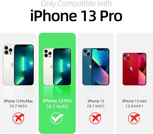 Vista 7 de Funda para iPhone 13 Pro, silicona líquida de alta calidad, funda protectora de cuerpo completo a prueba de caídas