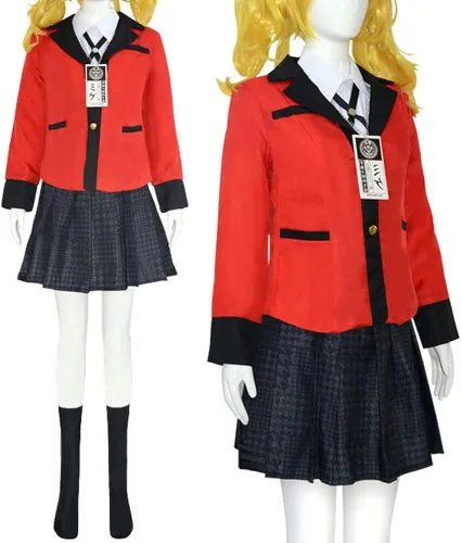 Vista 4 de Disfraz de Halloween para mujer, disfraz de Runa Yomozuki, cosplay de Runa de anime, cosplay de Halloween, uniforme escolar, conjunto completo