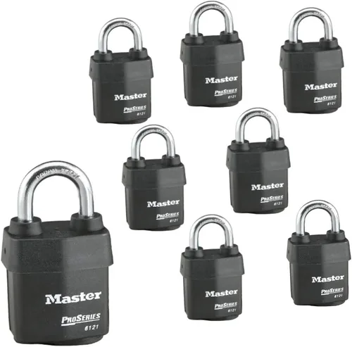 Vista 8 de Master Lock - Un (1) candado de alta seguridad serie Pro 6121NKA con tecnología BumpStop