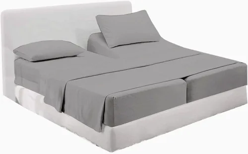 Vista 21 de Juego de sábanas premium de 4 piezas - Sábanas de cama de algodón tamaño individual - 100% algodón - 300 número de hilos - Sábana bajera ajustable