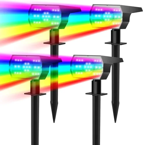 Vista 9 de NYMPHY Luces solares para exteriores, impermeables, IP68, 56 LED, 3 modos de iluminación, funciona con energía solar, luces solares para paisaje
