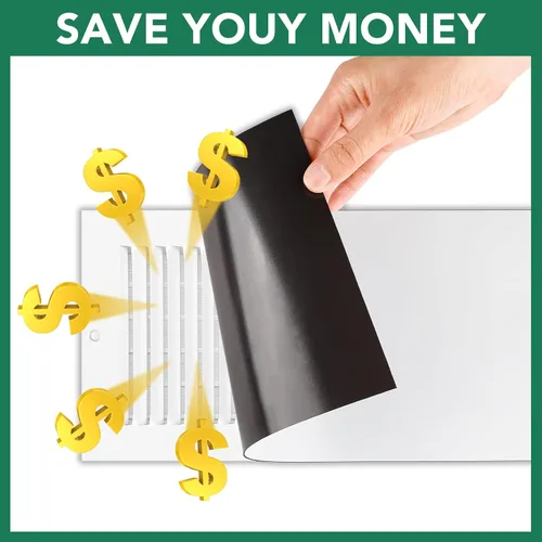 Vista 7 de BEST CHOICE MAGNETS Paquete de 4 cubiertas magnéticas de ventilación fuertes de 5.5 x 12 pulgadas High Strength Magnetic Vent Cover for Floor Wall