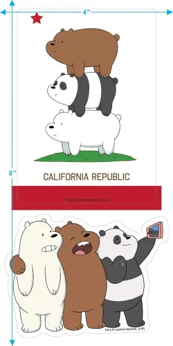 Vista 3 de Popfunk Classic We Bare Bears - Camiseta y pegatinas de red de dibujos animados
