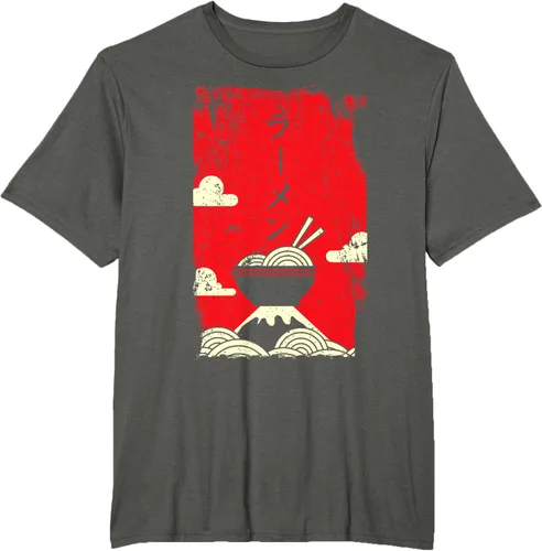 Vista 8 de Ramen Noodles Camiseta de arte japonés, Negro