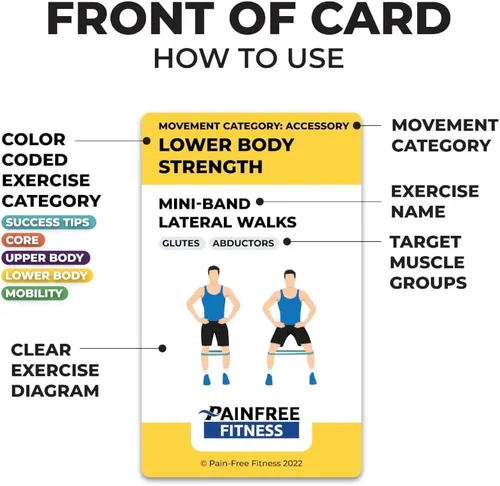 Vista 2 de Tarjetas didácticas de ejercicios, baraja de tarjetas de entrenamiento, tarjetas de ejercicios para entrenamientos en casa, mujeres y hombres