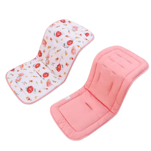 Vista 7 de Cojín para cochecito de bebé, inserto de asiento de automóvil infantil - reversible, universal, transpirable y suave, alfombrilla para cochecito