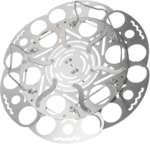 Vista 9 de Adjustable Stainless Steel Steamer Basket, Expandable Vegetable Steaming Rack with Folding Feet for Pressure Cooker and Pot, 304