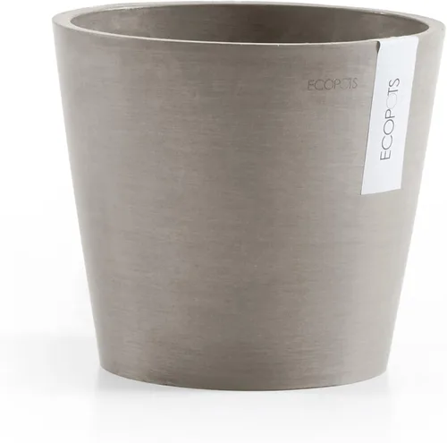 Vista 12 de Ecopots Amsterdam - Maceta redonda para flores, color gris oscuro, 8