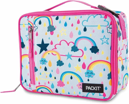 Vista 5 de PackIt Lonchera clásica congelable, Spaceman, fabricada con tecnología EcoFreeze plegable, reutilizable, cierre de cremallera y lonchera clásica