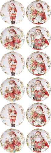 Vista 8 de Certified International Christmas Story - Juego de 4 platos de ensalada y postre de 9 pulgadas, multicolor, medianos