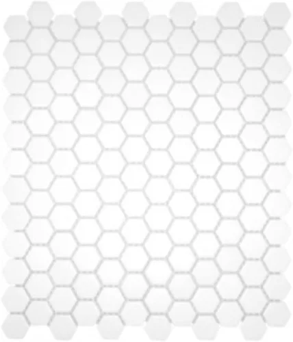 Vista 3 de Splash Cascade - Mosaico hexagonal de 1 pulgada, 5 hojas (caja (4.20 sf), flor)