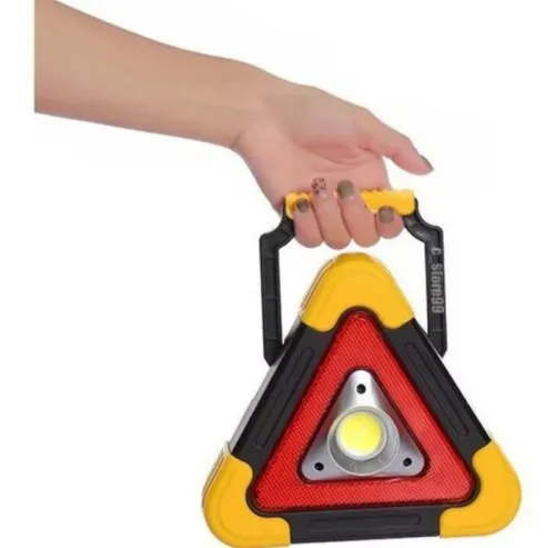 Vista 2 de Triangulo De Carretera Luz Led Señal Emergencia Recargable