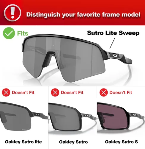 Vista 4 de Prizo ORL Lentes de repuesto polarizadas para gafas de sol Oakley Sutro Lite Sweep OO9465-2 Sets