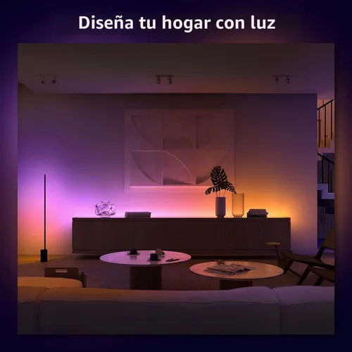 Vista 9 de Philips Hue Extensión de tira de luz LED inteligente de 3 pies para interiores, efecto multicolor fluido, requiere kit base, 1 paquete, control