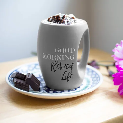 Vista 6 de Pavilion Gift Company Taza de 16 onzas, color gris
