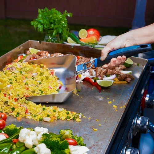 Vista 5 de Razor Plancha de Alimentos, Plancha Multiuso de Acero Inoxidable, Mover Alimentos, Cuchara Extra Grande para Comidas a Granel, Vegetales