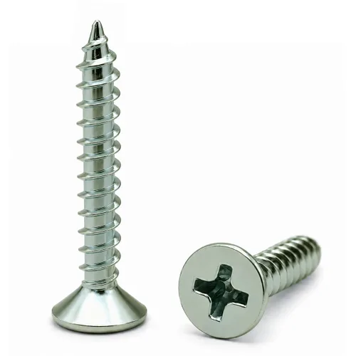 Vista 9 de BCP Fasteners 100 unidades de tornillos para madera Phillips de cabeza plana de 1/2" inoxidable #6 (BCP16)