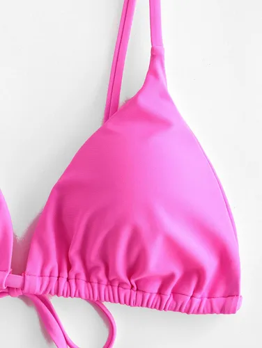 Vista 5 de ZAFUL Bikini triangular para mujer, conjunto de bikini floral de dos piezas