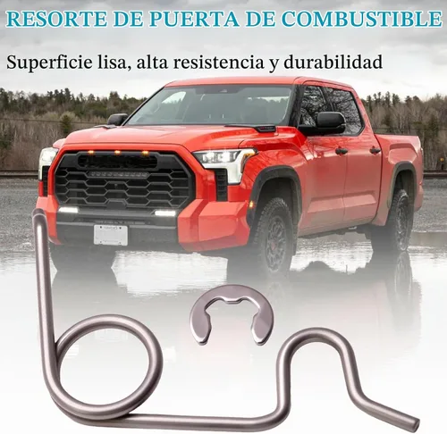 Vista 5 de Resortile de bolsillo para puerta de combustible de acero inoxidable para Toyota Tundra 2007-2020 77305-0C050 77305-0C060 Equipo de sistema